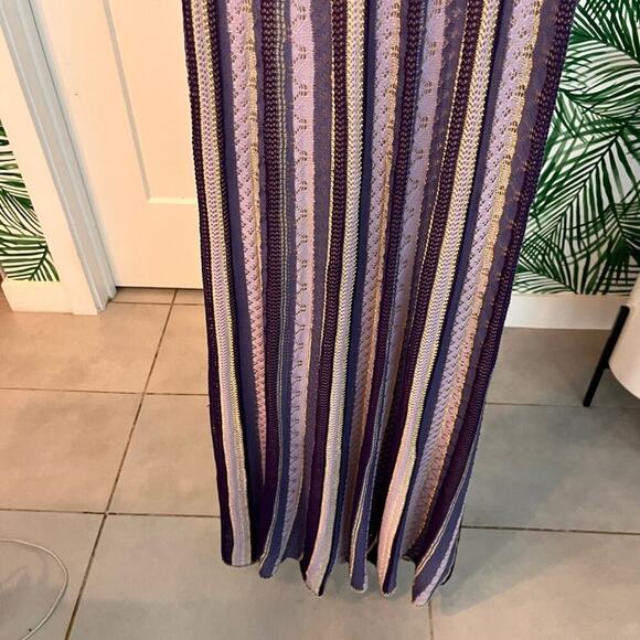 NEW Maje Purple Metallic Knit Maxi Dress Sz 2 Tall - Picture 10 of 10